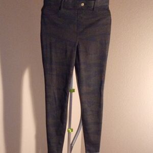 FLAWED NWOT Time & Tru Black And Brown Camouflage Jeggings Leggings SZ M (8-10)